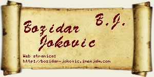 Božidar Joković vizit kartica